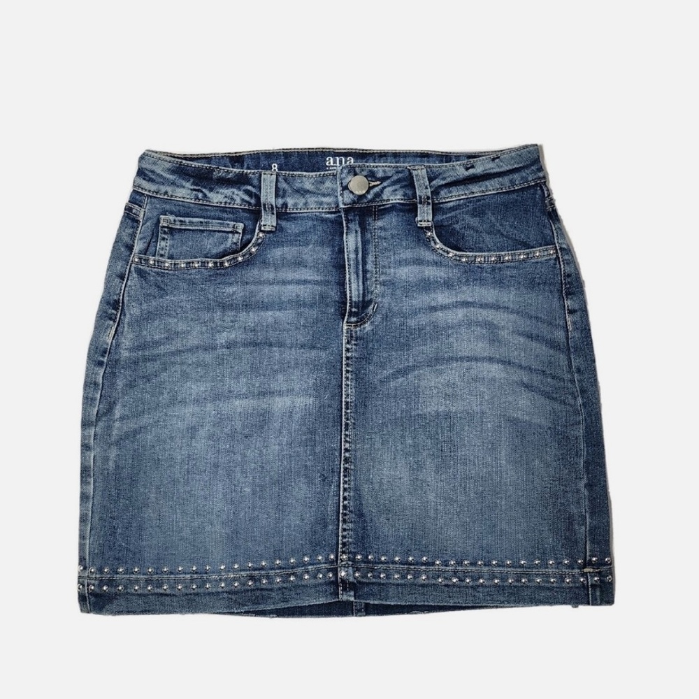 a.n.a Classic Blue Mini Skirt